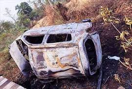 Rajnandgaon Sad News : 5 family members killed inside car in accident