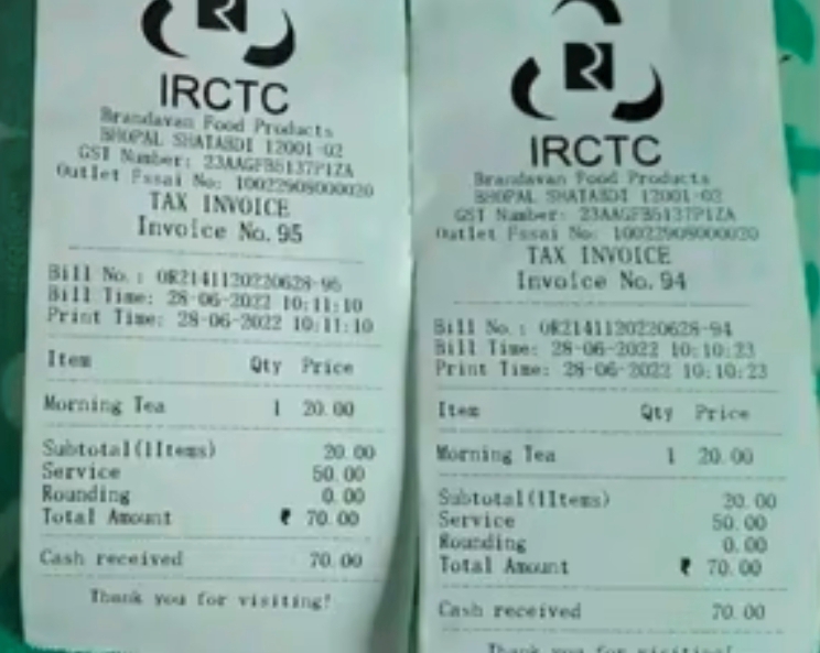 Indian Railway: The vendor gave a bill of Rs 70 to the passenger by giving tea... read what happened after that