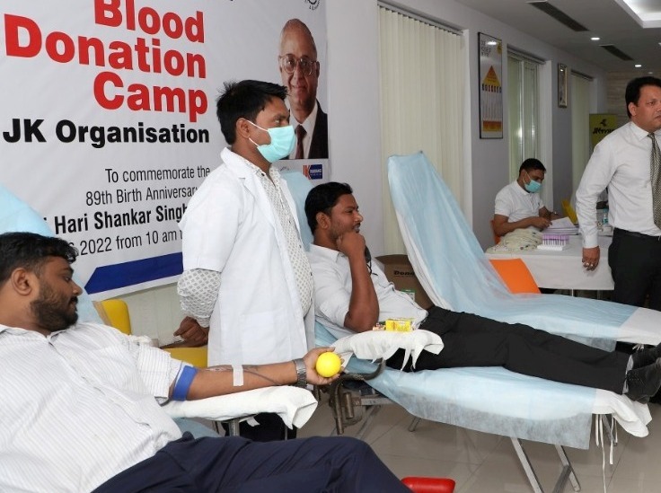 JK Organization : Organized blood donation camp on the birth anniversary of Hari Shankar Singhania