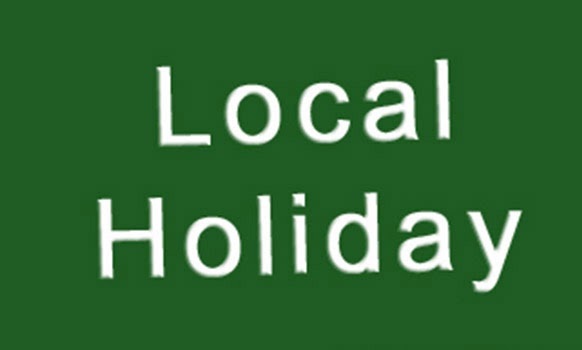 Local Holiday: Holiday will be held on District Foundation Day… order issued for this