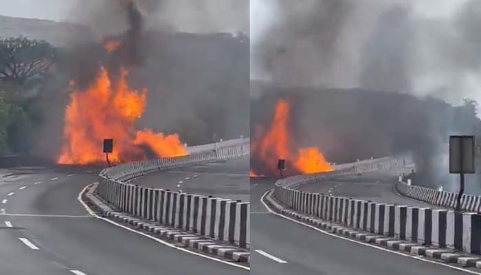 BREAKING NEWS: Tragic accident on the expressway! Fierce fire in tanker at Khandala Ghat
