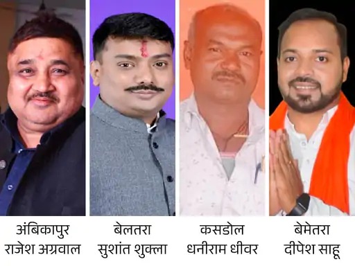 Final List Of 4 BJP Candidates :
