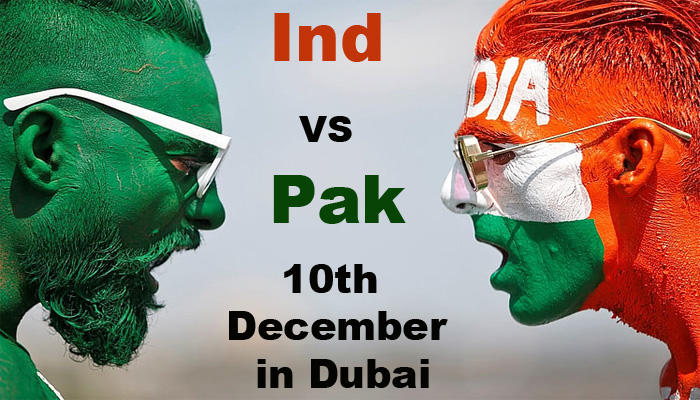 BIG BREAKING: ODI match between India and Pakistan on 10th December in Dubai…