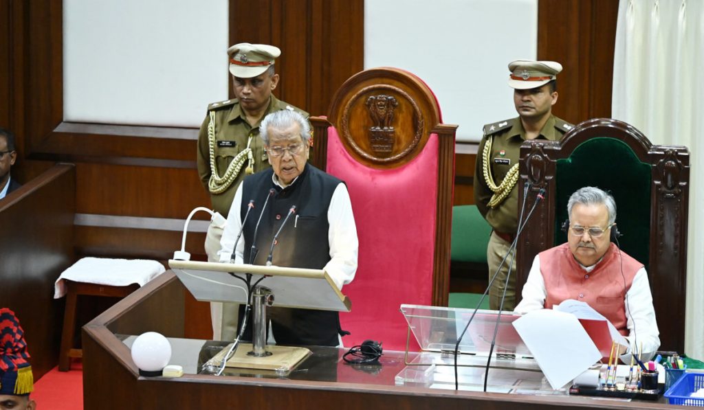 Chhattisgarh Budget 2024: Opposition interrupted in the address, Governor said – farmers, youth and poor…