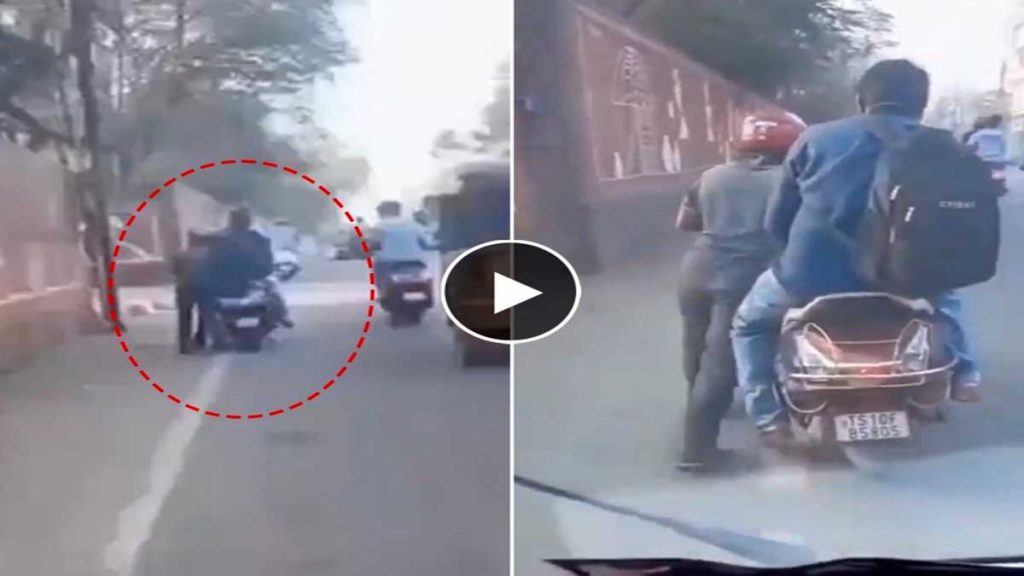 Petrol ran out, customer refused to get down, Rapido driver had to push...video viral