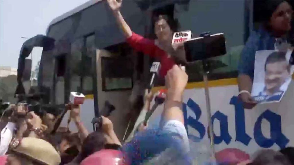 Chaos outside AAP office, scuffle between police and workers; 3 ministers including Atishi in custody