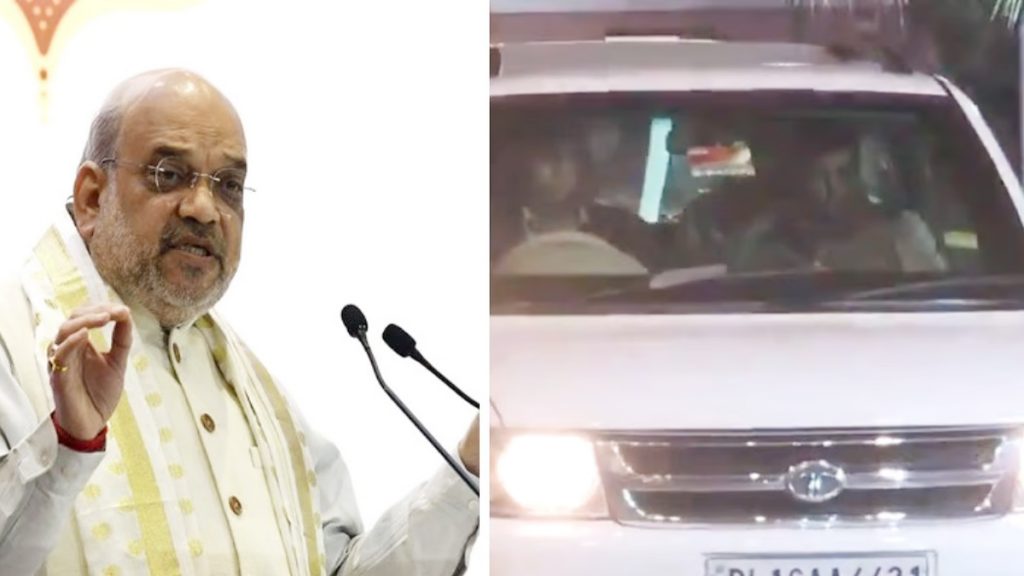 Home Minister Amit Shah's SUV car number goes viral, he reached BJP's high level meeting with this car… Why is the number discussed, what is special about it…