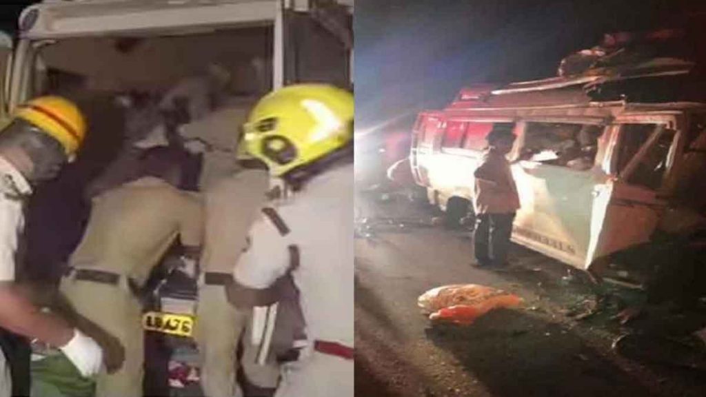 Bus Accident: Horrible accident, bus full of devotees collided with truck; 13 died…