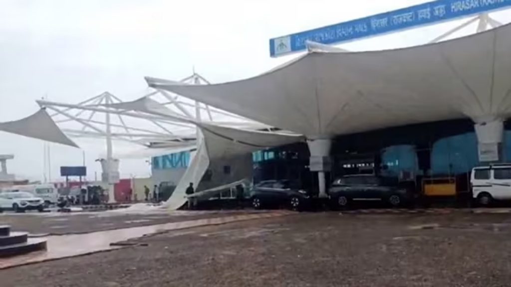 gujarat rajkot accident airport roof collapse
