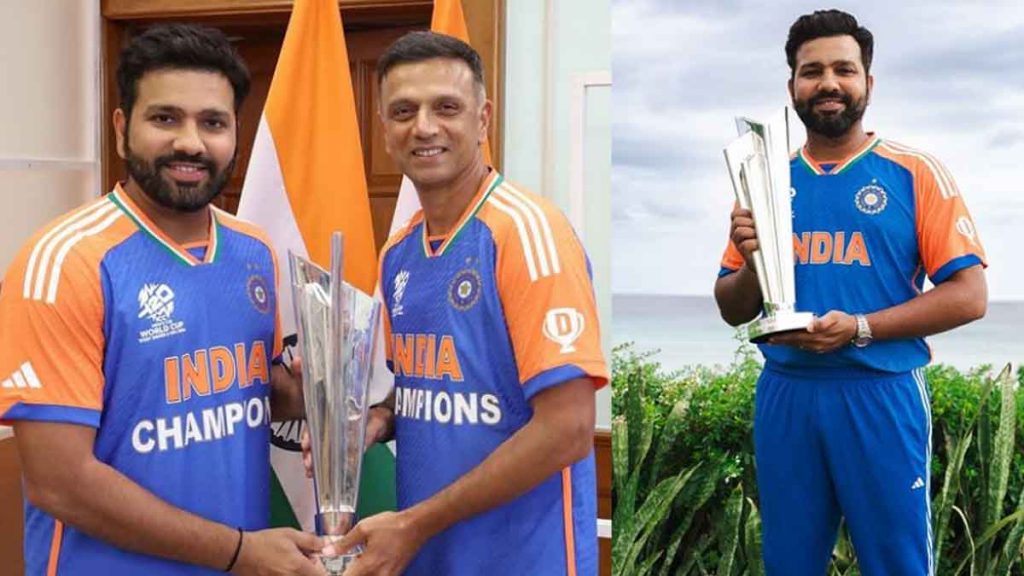 t20 world cup winner team india An emotional Instagram post by Captain Rohit Sharma for Rahul Dravid, read here details