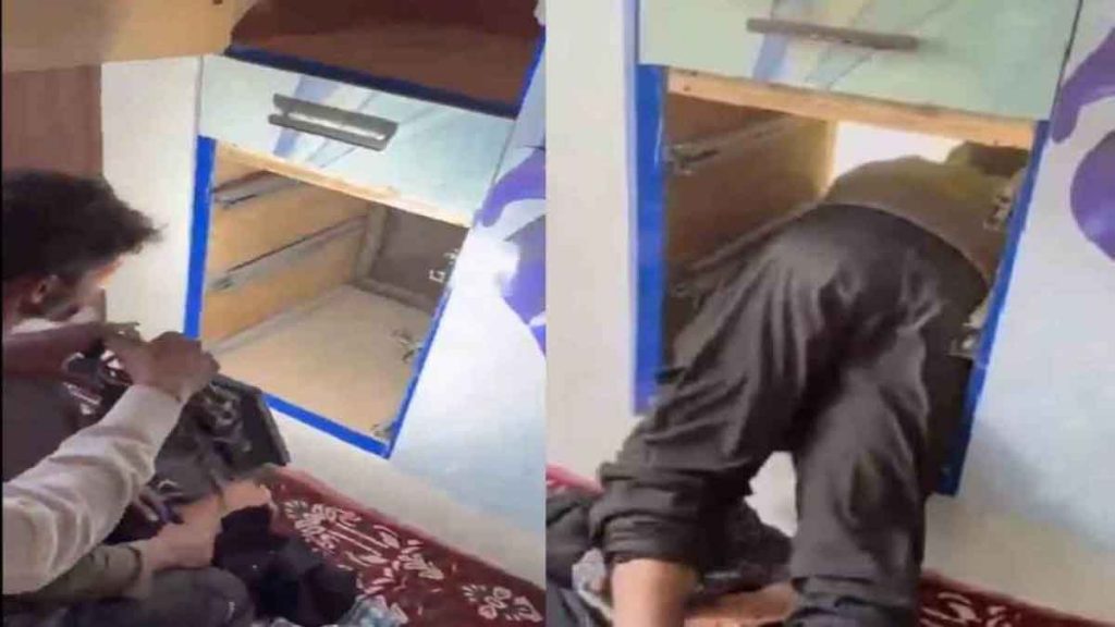 A big bunker was found in the cupboard of a house in Kulgam, four terrorists were hiding there; Shocking video surfaced.. VIDEO