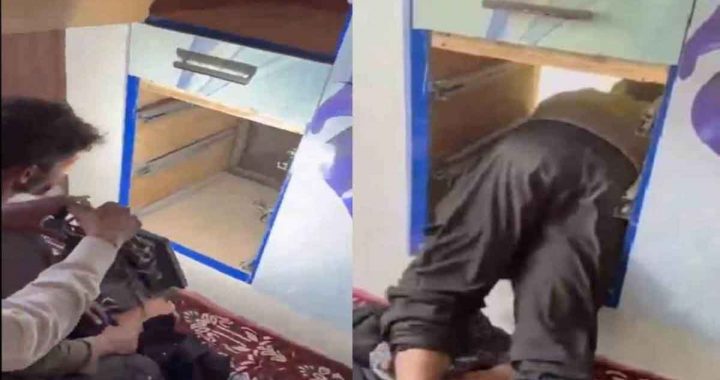 A big bunker was found in the cupboard of a house in Kulgam, four terrorists were hiding there; Shocking video surfaced.. VIDEO