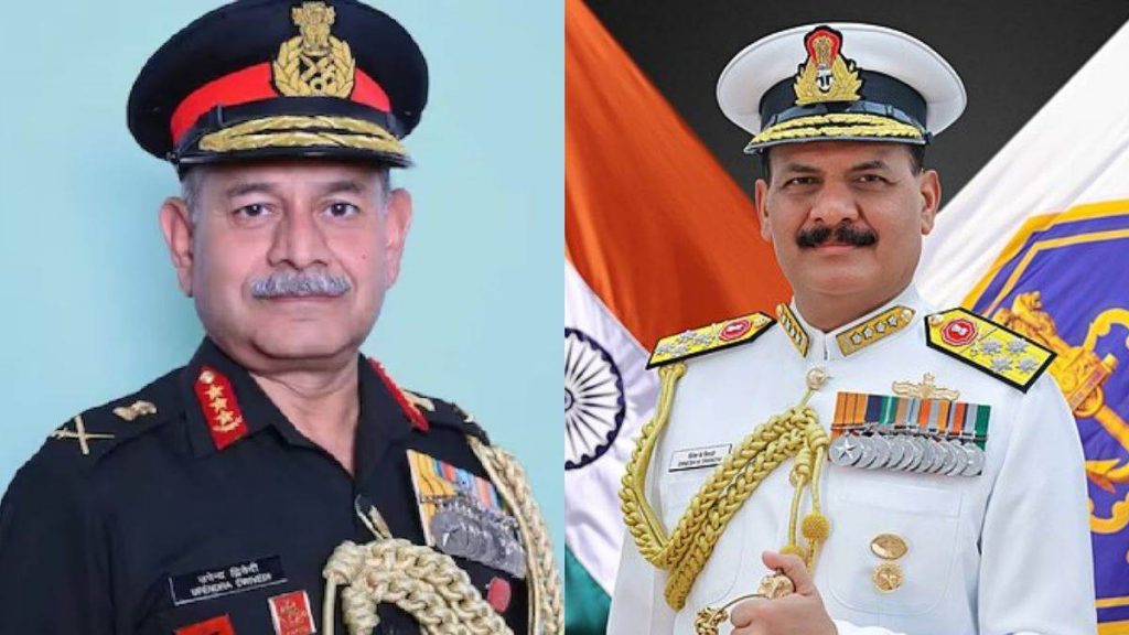 New Delhi Army General Upendra Dwivedi Navy General Dinesh Tripathi Command