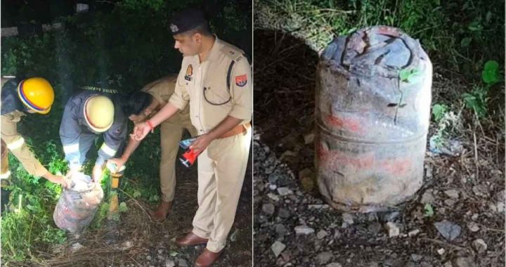 Kanpur Kalindi Express collided with LPG cylinder kept on railway line, petrol bomb recovered