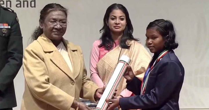 National Judo player Hembati Nag was honored by President Draupadi Murmu