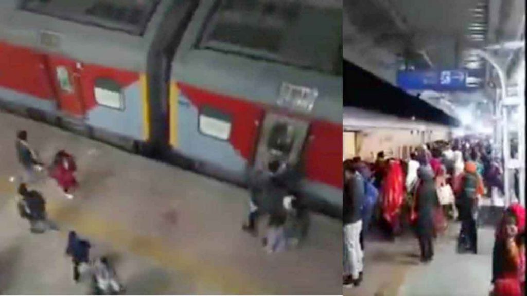 Crowd pelted stones on train going from Jhansi to Prayagraj