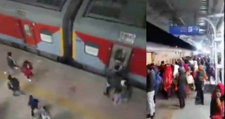 Crowd pelted stones on train going from Jhansi to Prayagraj