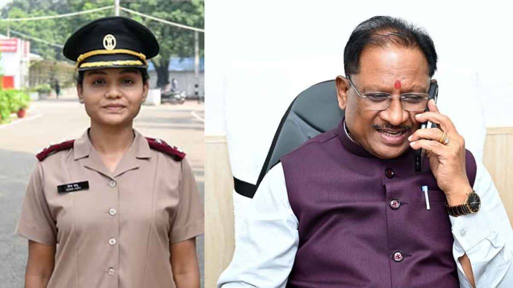 The Chief Minister praised the spirit of service to the country of Lieutenant Nursing Officer Veena Sahu and Aditya Singh, selected in the National Indian Military College