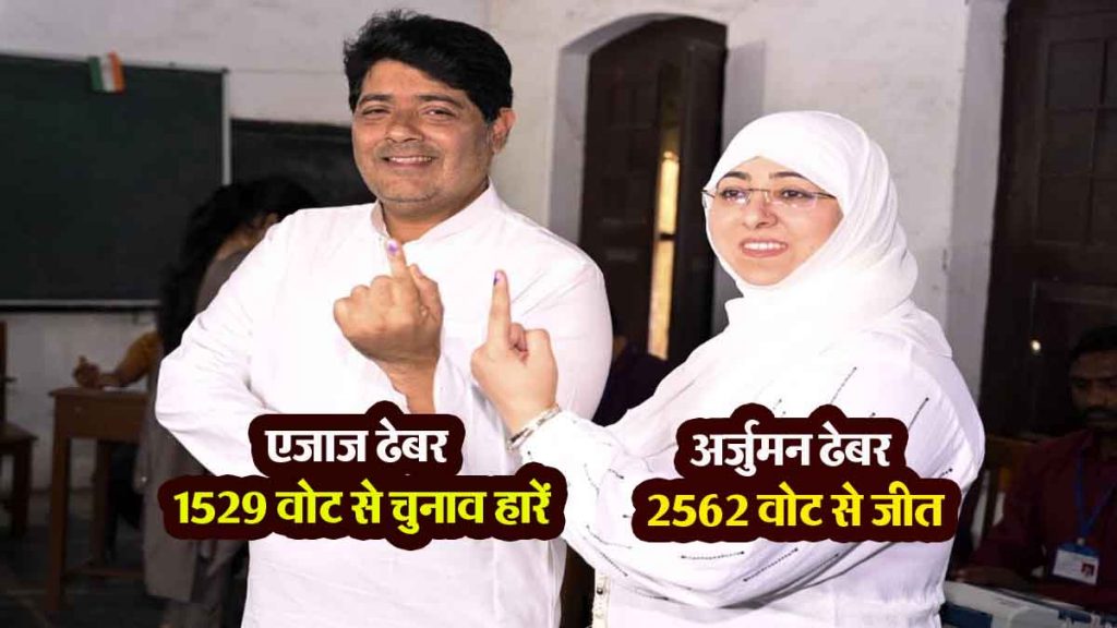 BREAKING: Ejaz Dhebar lost the election by 1529 votes, his wife Arjuman Dhebar won by 2562 votes…