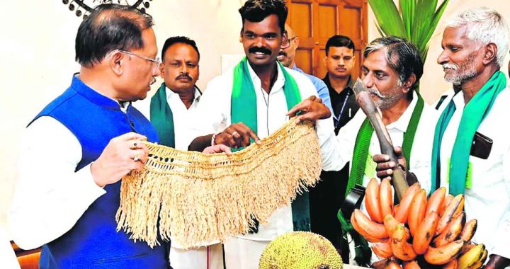 Farmers of Tamil Nadu made a courtesy call on Chief Minister Vishnu Dev Sai