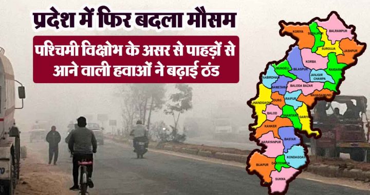 Weather changed again in the state, mild effect of cold in some districts, temperature increased in some districts