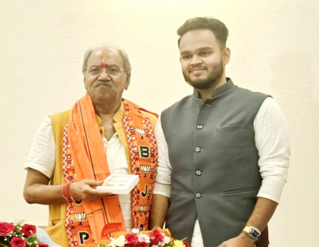 MP Brijmohan Agarwal's important contribution in the development of Chhattisgarh: Daksh Vaidya
