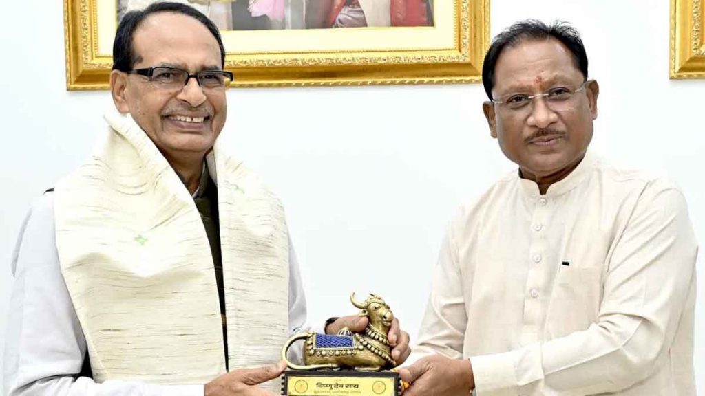 Union Minister Shivraj Singh Chauhan made a courtesy call on CM Sai, said the resolve of the double engine government will be further strengthened..