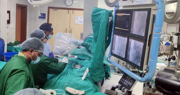 ACI once again created new history, laser cut angioplasty done in Cathlab was broadcasted live across the country