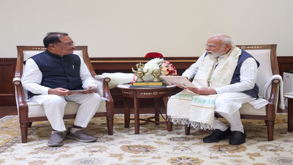 Narendra Modi Vishnudeo Sai Meeting