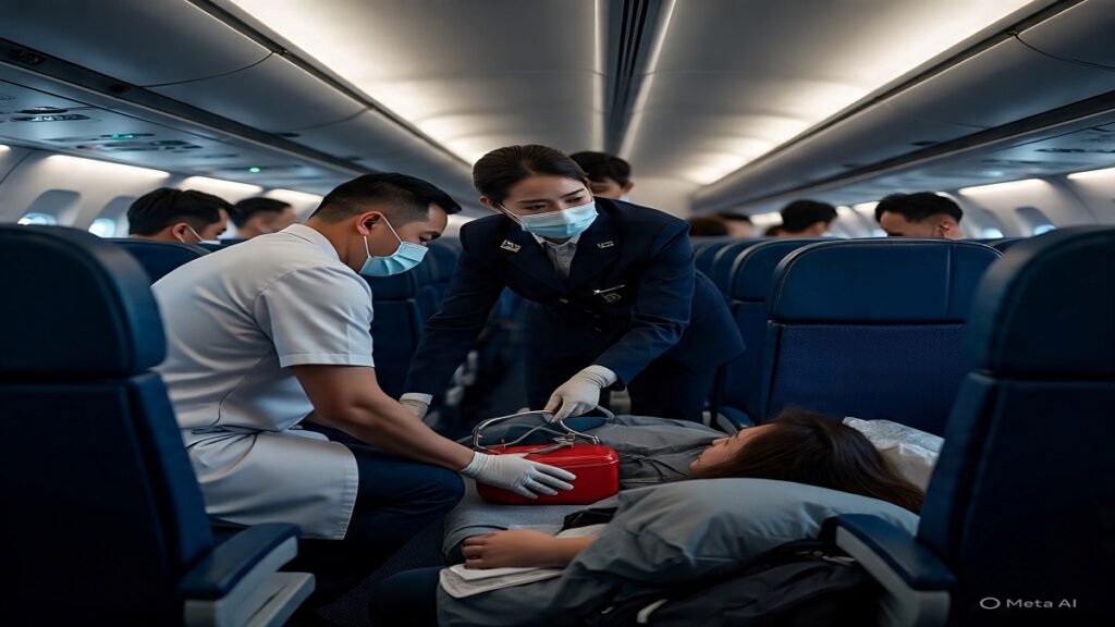 In-flight Cardiac Arrest Rescue
