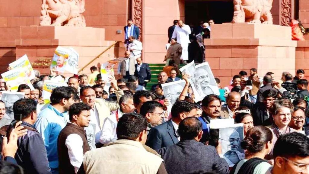 Uproar in Parliament over Ram Ji