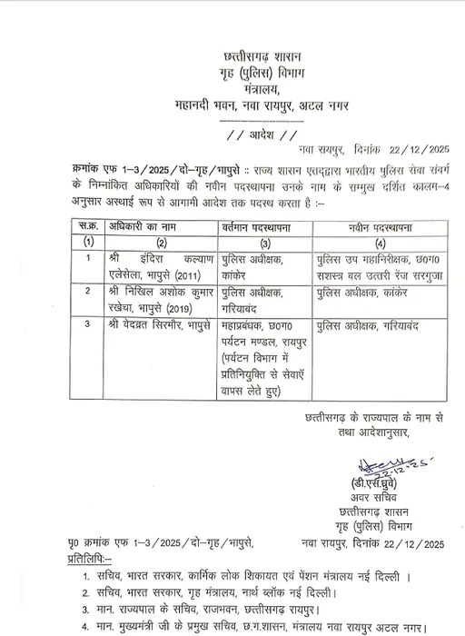 IPS Transfer Chhattisgarh