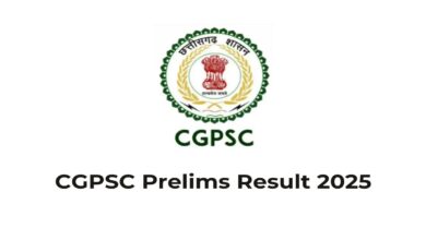 CGPSC Prelims Result 2025