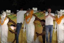 CM Was Scheduled to Unveil Statue, Youth Congress District President Unveils It Overnight... Arrested Following FIR.
