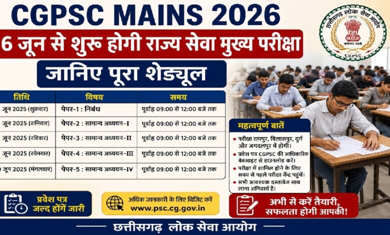CGPSC Mains 2026