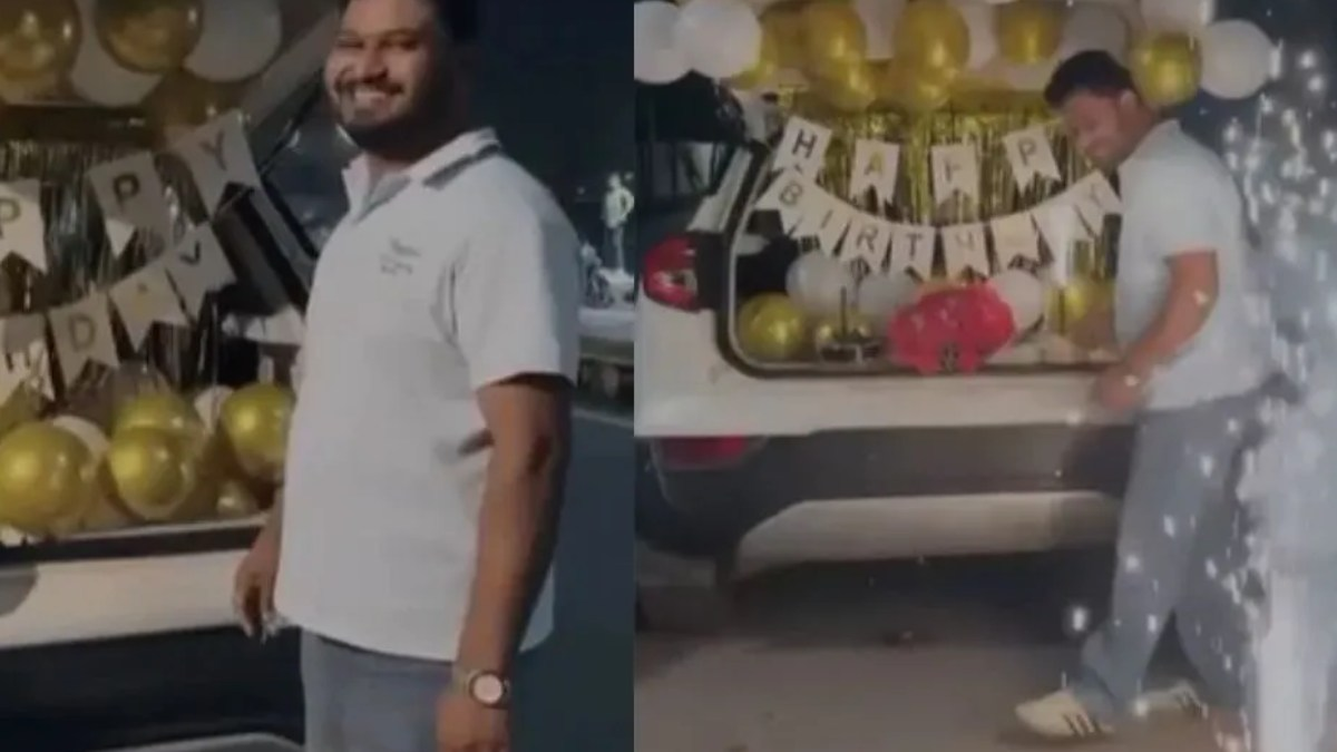 CG Naib Tehsildar Viral Video: Birthday celebration of Abhanpur Naib Tehsildar Vipin Patel on the road.
