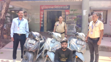 तीन एक्टिवा चोरी के मामलों में आरोपी गिरफ्तार